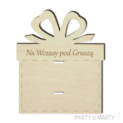 karnet na banknot na wczasy pod grusza 85x100 mm