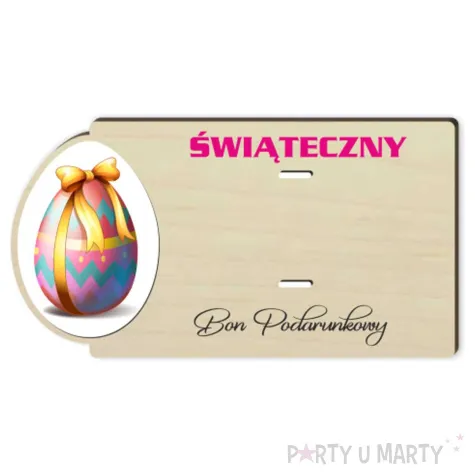 karnet na banknot pisanka bon podarunkowy 125x65 mm