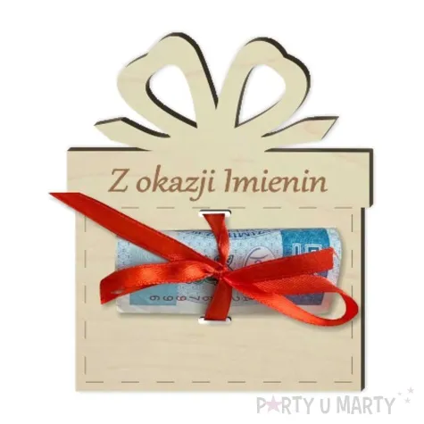 karnet na banknot w dniu imienin 85x100 mm