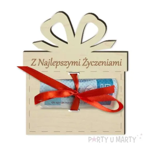 karnet na banknot z najlepszymi zyczeniami 85x100 mm