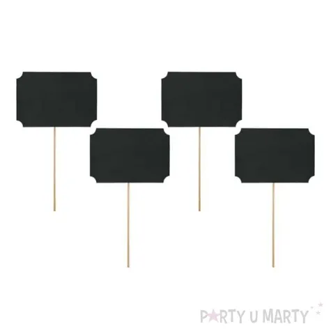 karteczki na patyczku czarne 11 x 8 cm