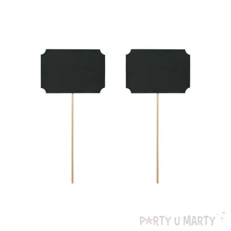 karteczki na patyczku czarny 11 x 8 cm