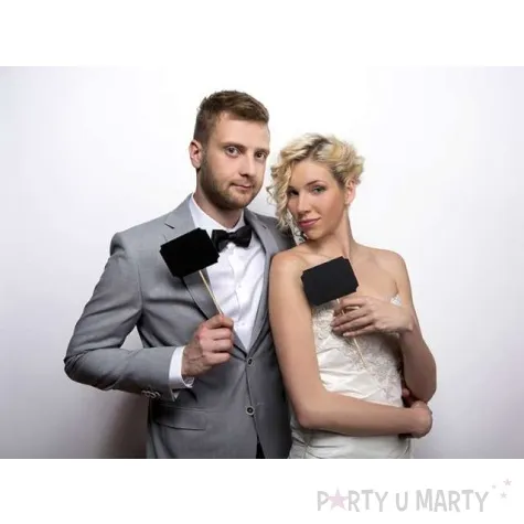 karteczki na patyczku czarny 11 x 8 cm