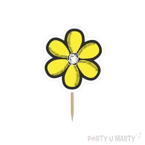 karteczki na piku kwiatek 10cm mix 6 szt