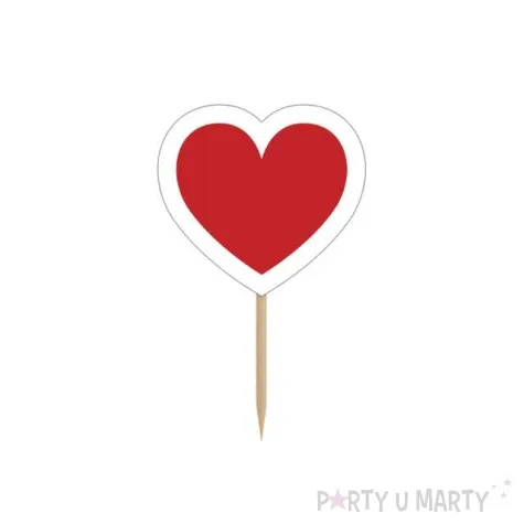 karteczki na piku serduszko 10 cm 6 szt