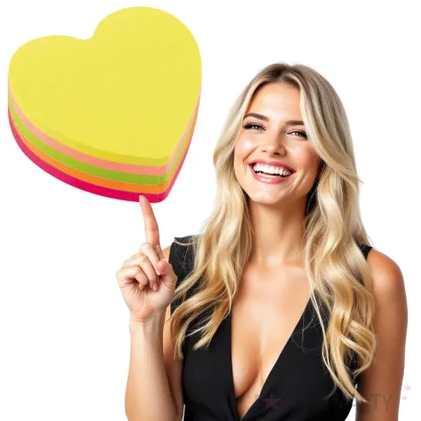 karteczki samoprzylepne serce mix d rect 70x70mm 400 kartek