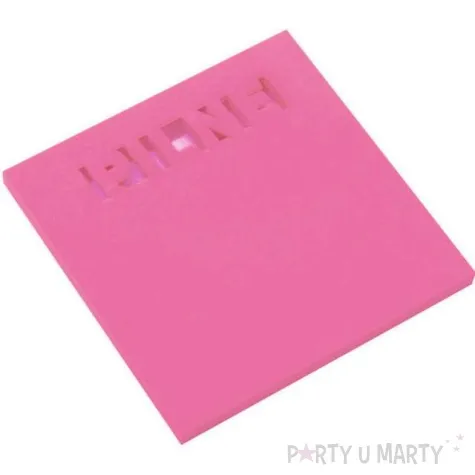 karteczki samoprzylepne z wycieciem pilne rozowe d rect 75 x 75 mm 50 kartek