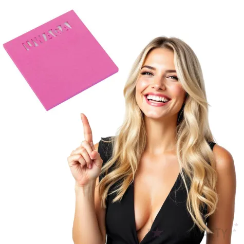 karteczki samoprzylepne z wycieciem uwaga rozowe d rect 75 x 75 mm 50 kartek