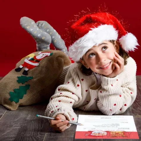 kartka list do mikolaja renifer z mikolajem a5 koperta