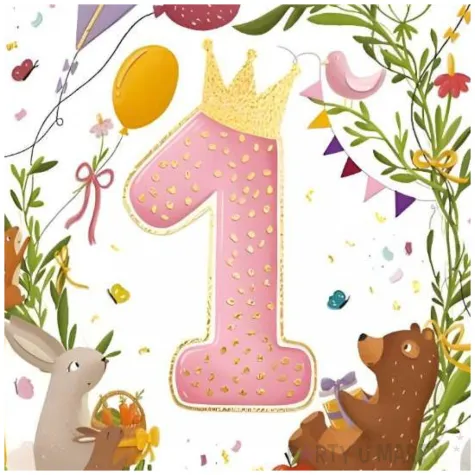 kartka okolicznosciowa 1 urodziny lesne zwierzeta henry a5