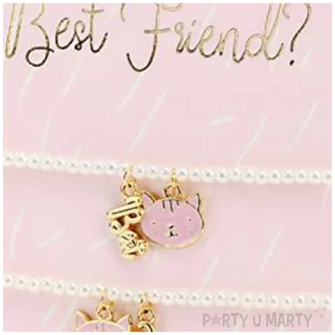 kartka okolicznosciowa bedziesz moim przyjacielem bransoletka rozowa partydeco 10 5 x 14 8 cm