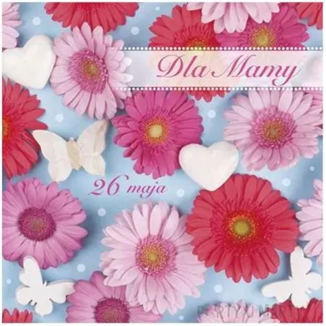 kartka okolicznosciowa dzien matki dla mamy pol maki 15x15 cm