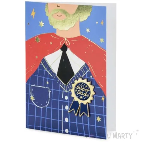 kartka okolicznosciowa dzien ojca super dad mix partydeco 11x15 5 cm