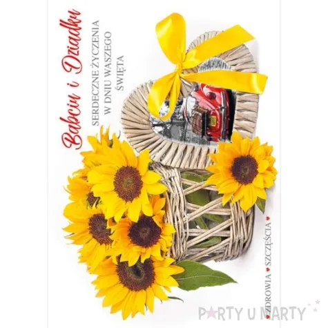 kartka okolicznosciowa laurka dla babci i dziadka sloneczniki maki b6