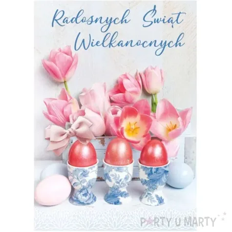 kartka okolicznosciowa laurka wielkanocna pisanki z kwiatami swiecka maki 11 7 x 16 7