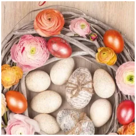 kartka okolicznosciowa laurka wielkanocna stroik i pisanki swiecka maki 11 7 x 16 7 cm