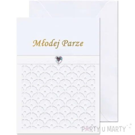 kartka okolicznosciowa mlodej parze azurowa paw 12 5 x 17 6 cm