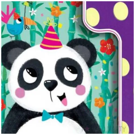 kartka okolicznosciowa roczek z panda liczba 1 henryk 21x14 8 cm