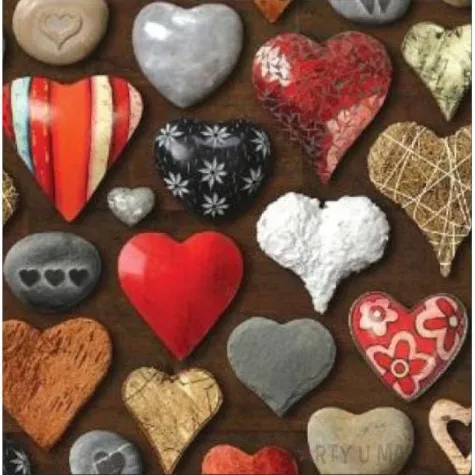 kartka okolicznosciowa serca walentynkowe z koperta kemis 15x15 cm