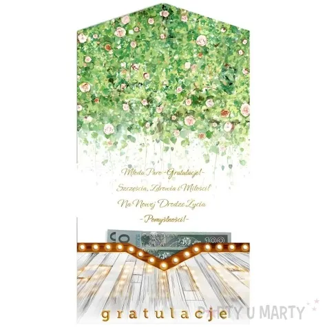 kartka okolicznosciowa slub boho henry 15 x 15 cm