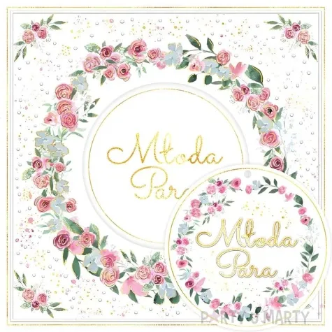 kartka okolicznosciowa slub roze henry 15 x 15 cm