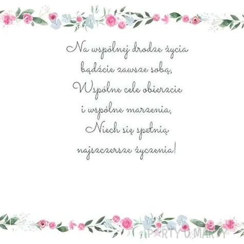 kartka okolicznosciowa slub roze henry 15 x 15 cm