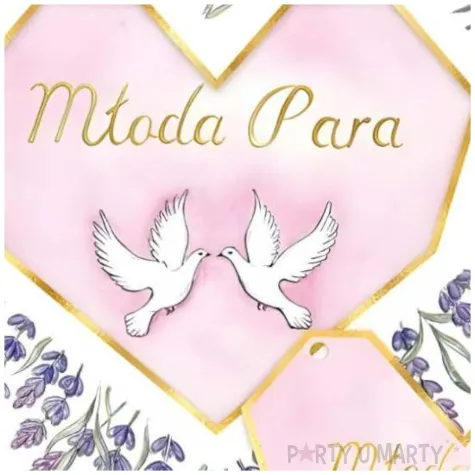 kartka okolicznosciowa slub serce i lawenda henry 15 x 15 cm