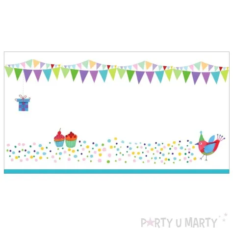 kartka okolicznosciowa urodziny girlandy henry 15 x 15 cm