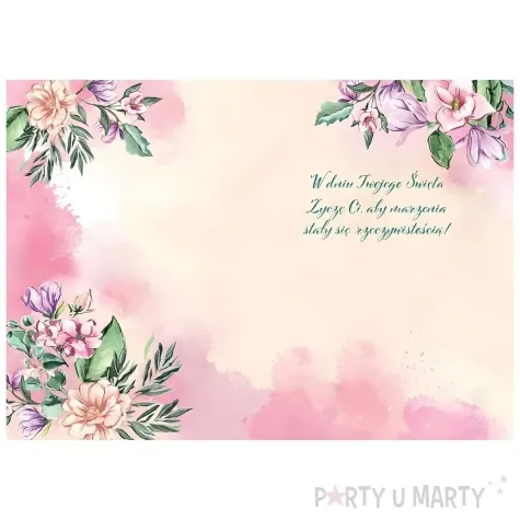 kartka okolicznosciowa urodziny kieliszek i kwiaty henry a5