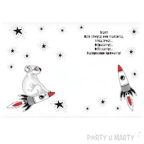 kartka okolicznosciowa urodziny mis koala w kosmosie henry b6