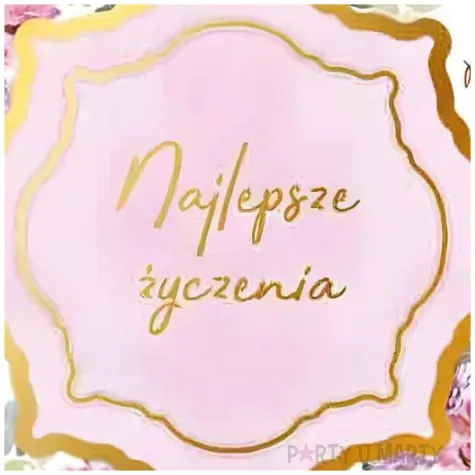 kartka okolicznosciowa urodziny rozowe kwiaty henry 15 x 15 cm