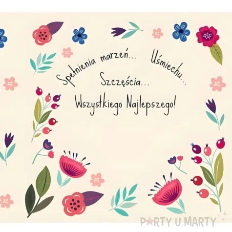 kartka okolicznosciowa urodziny rudy kot i kwiaty henry 15 x 15 cm