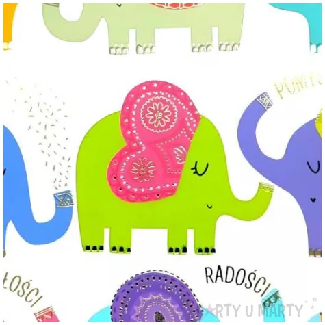 kartka okolicznosciowa urodziny sloniki henry 15 x 15 cm