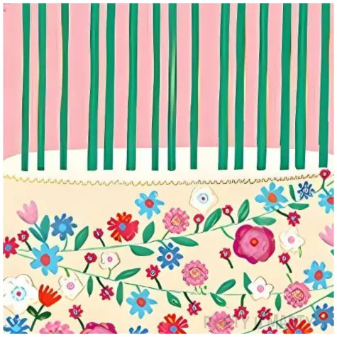 kartka okolicznosciowa urodziny tort rozowy henry 15 x 15 cm