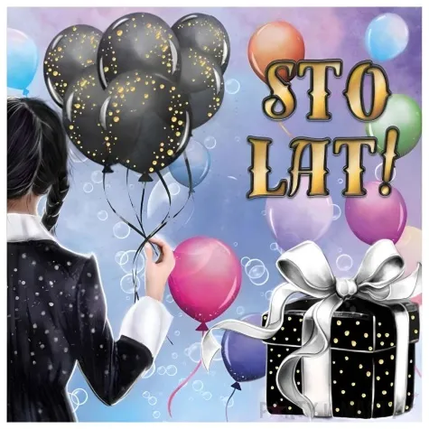 kartka okolicznosciowa urodziny wednesday henry 15 x 15 cm