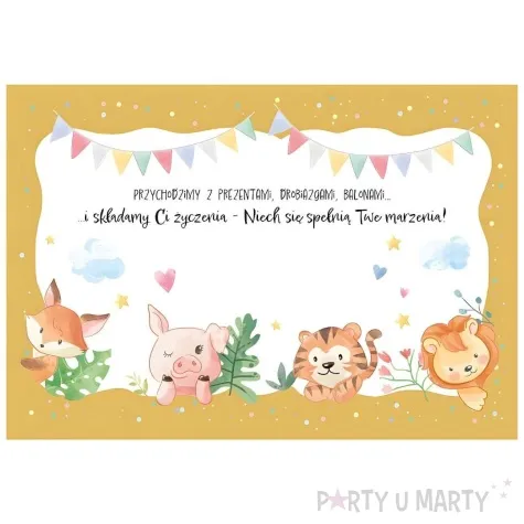 kartka okolicznosciowa urodziny zwierzaki henry b6