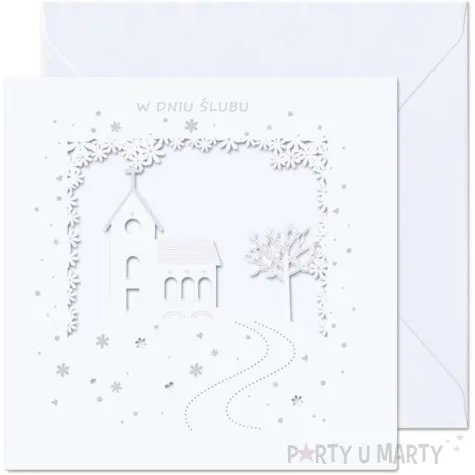 kartka okolicznosciowa w dniu slubu kosciol paw 15 4 x 15 4 cm