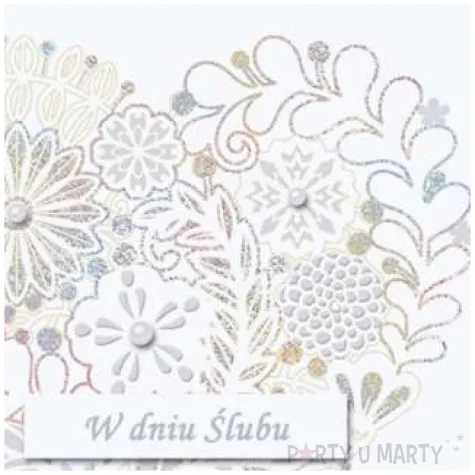 kartka okolicznosciowa w dniu slubu kwiatowe serce paw 15 4 x 15 4 cm