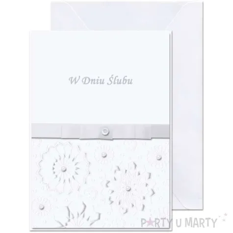 kartka okolicznosciowa w dniu slubu kwiaty paw 12 5 x 17 6 cm