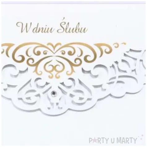 kartka okolicznosciowa w dniu slubu ornament paw 17 6 x 12 5 cm