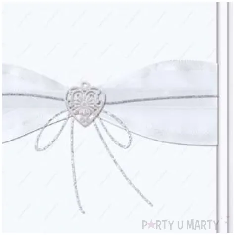 kartka okolicznosciowa w dniu slubu wstazka paw 12 5 x 17 6 cm