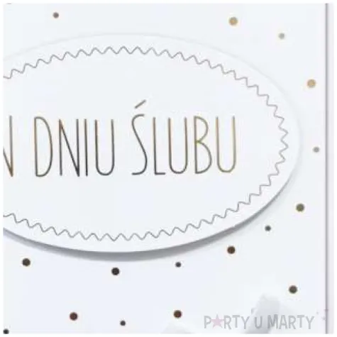 kartka okolicznosciowa w dniu slubu zlote kropki paw 12 5 x 17 6 cm