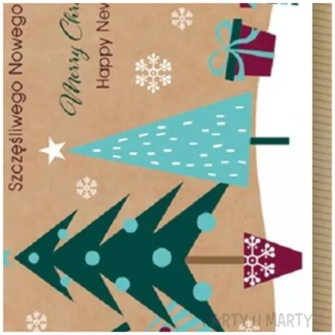 kartka okolicznosciowa wesolych swiat eko krajobraz z choinkami maki b6