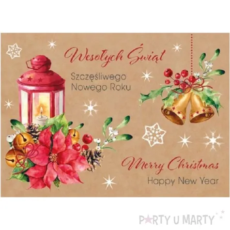 kartka okolicznosciowa wesolych swiat eko stroik maki b6