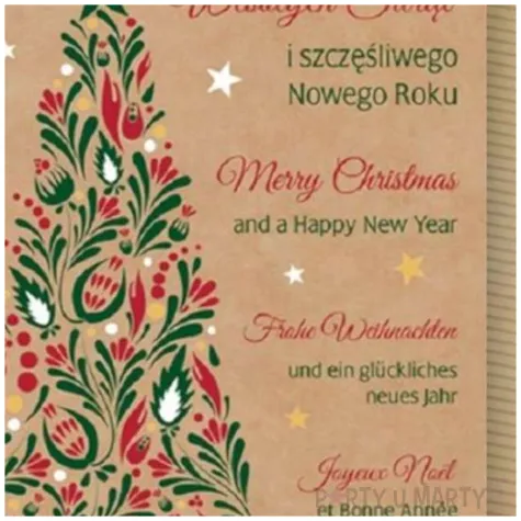 kartka okolicznosciowa wesolych swiat eko w wielu jezykach maki b6