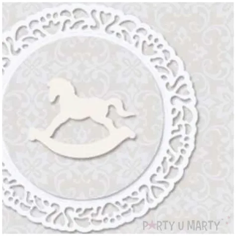 kartka okolicznosciowa z okazji narodzin konik paw 15 4 x 15 4 cm