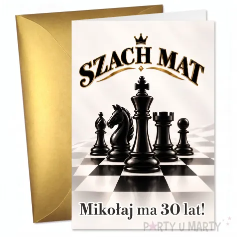 kartka xl urodziny szachy personalizacja a4