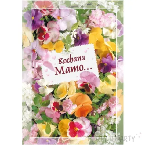 kartka z pozytywka dzien matki kochana mamo pol maki 14x20 cm