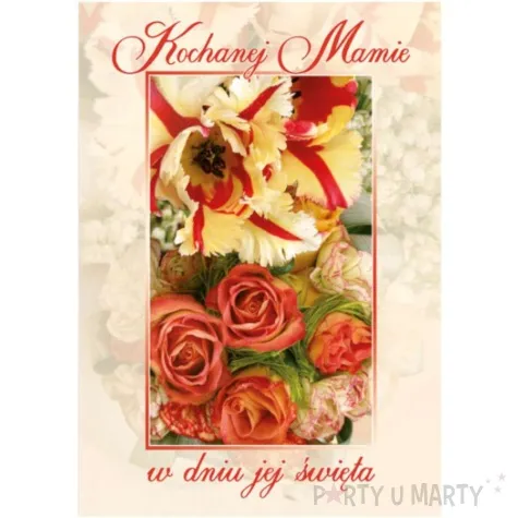 kartka z pozytywka dzien matki kochanej mamie pol maki 14x20 cm