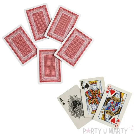 karty do gry tradycyjna talia poker pasjans brydz makao 8 8 x 5 8 cm 54 karty